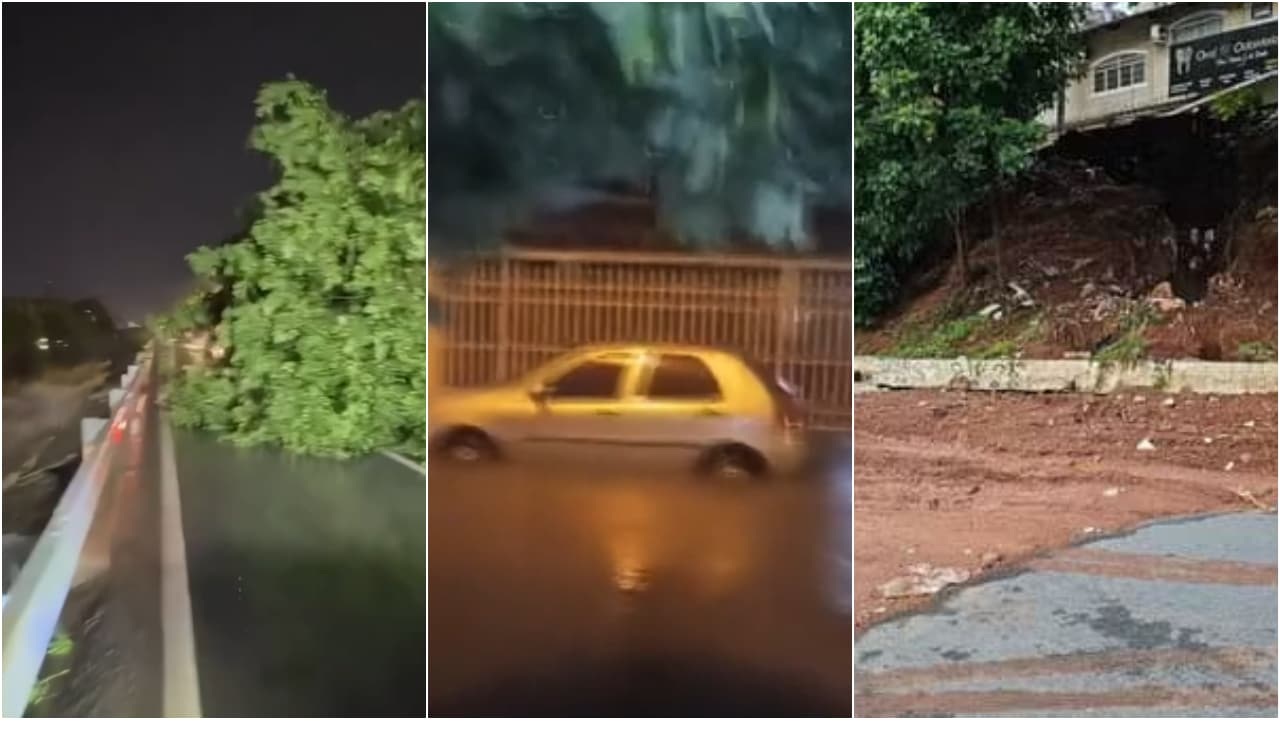 Imagem destacada do post: Chuva forte causa alagamentos, estragos e provoca caos em Goiânia