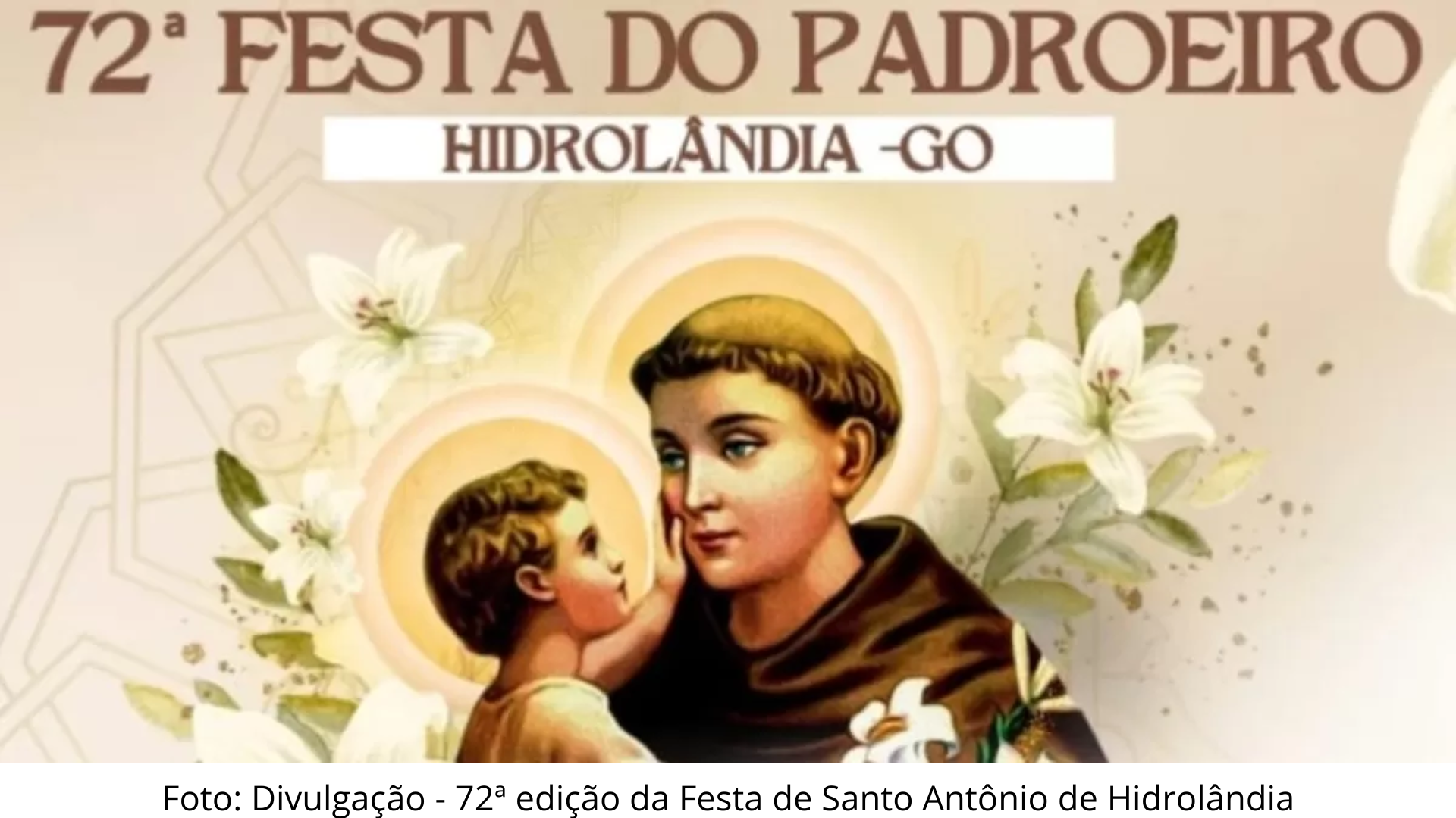 Imagem destacada do post: 72º Festejo em Louvor a Santo Antônio terá show de Cleber & Cauan, em Hidrolândia