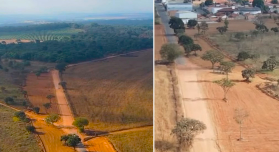 Imagem destacada do post: Trecho da GO-219 que liga Hidrolândia a Bela Vista começa a ser pavimentado