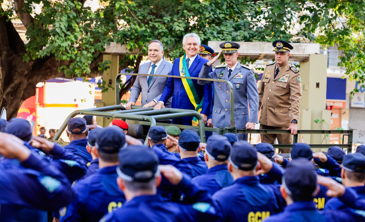 Imagem destacada do post: Caiado enaltece segurança pública em Goiás durante desfile do 7 de setembro