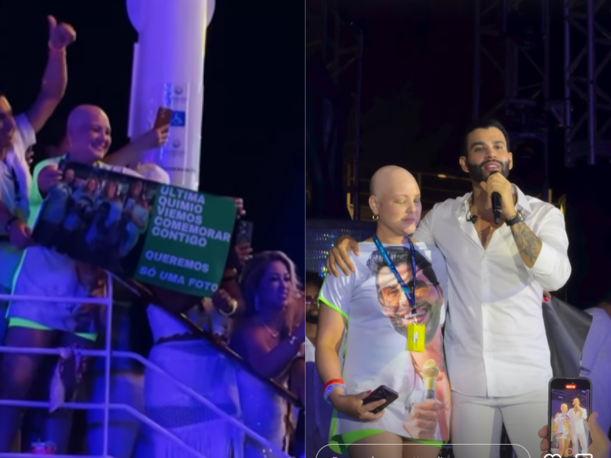 Imagem destacada do post: Gusttavo Lima homenageia fã que celebrava fim da quimioterapia em seu show