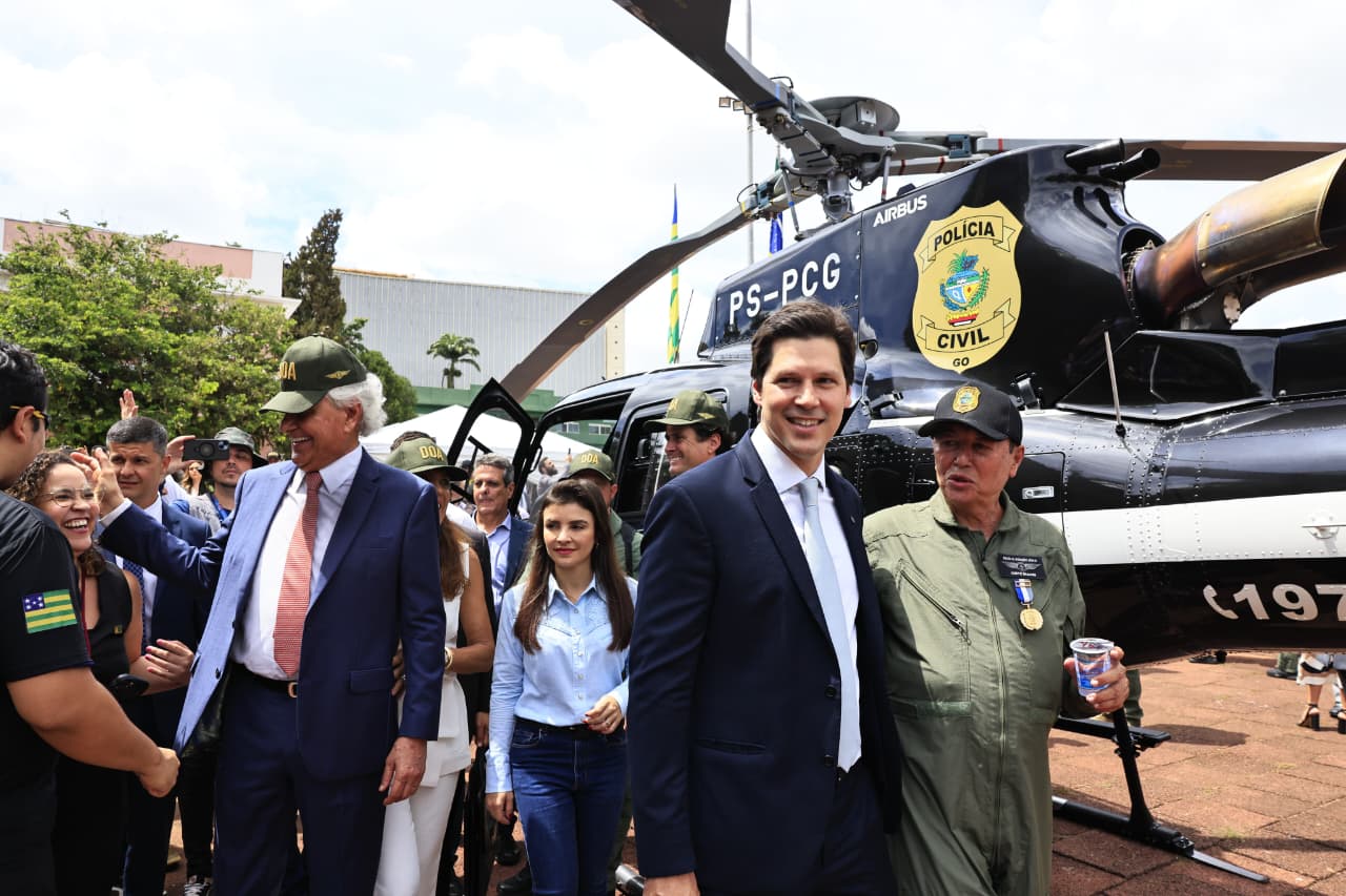 Imagem destacada do post: Caiado e Daniel entregam novos helicópteros e reforça frota aérea da segurança