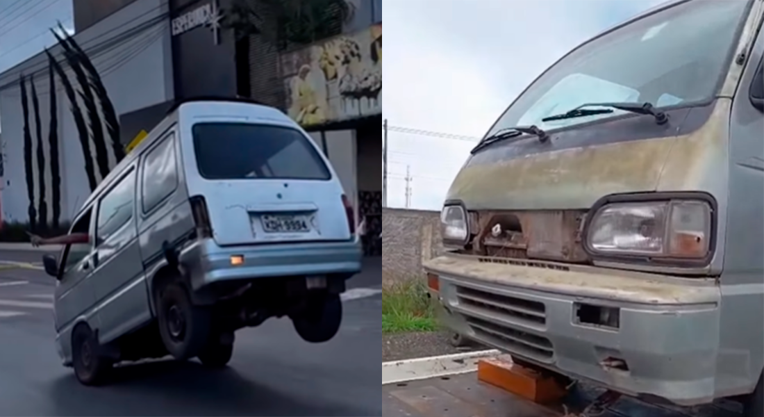 Imagem destacada do post: Conhecido por ‘dar grau’ em van nas ruas de Aparecida tem carro apreendido