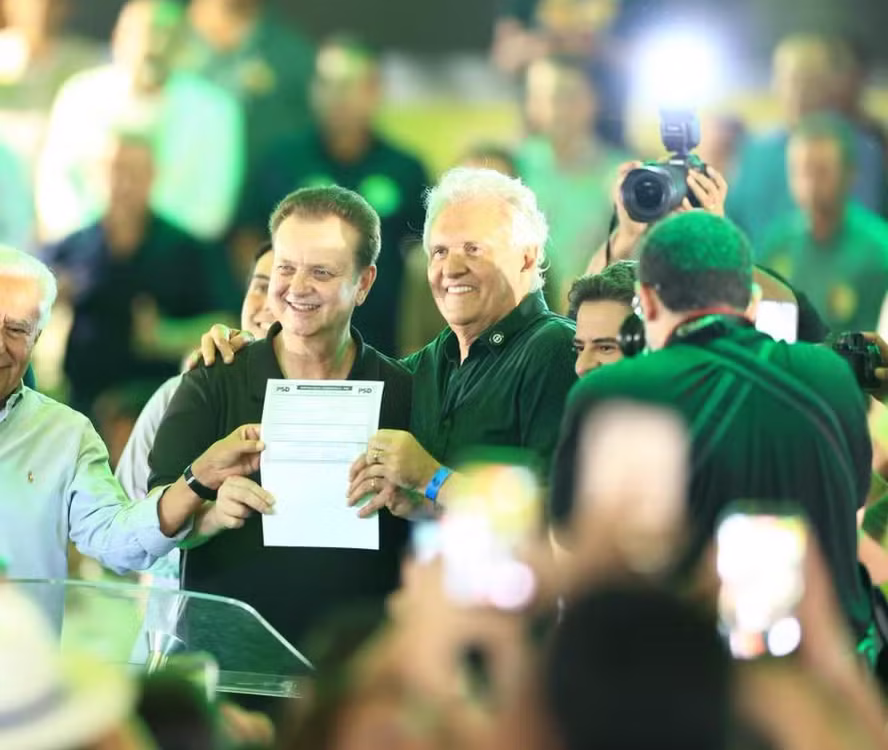Imagem destacada do post: Kassab oficializa filiação de Caiado ao PSD para disputar corrida à Presidência