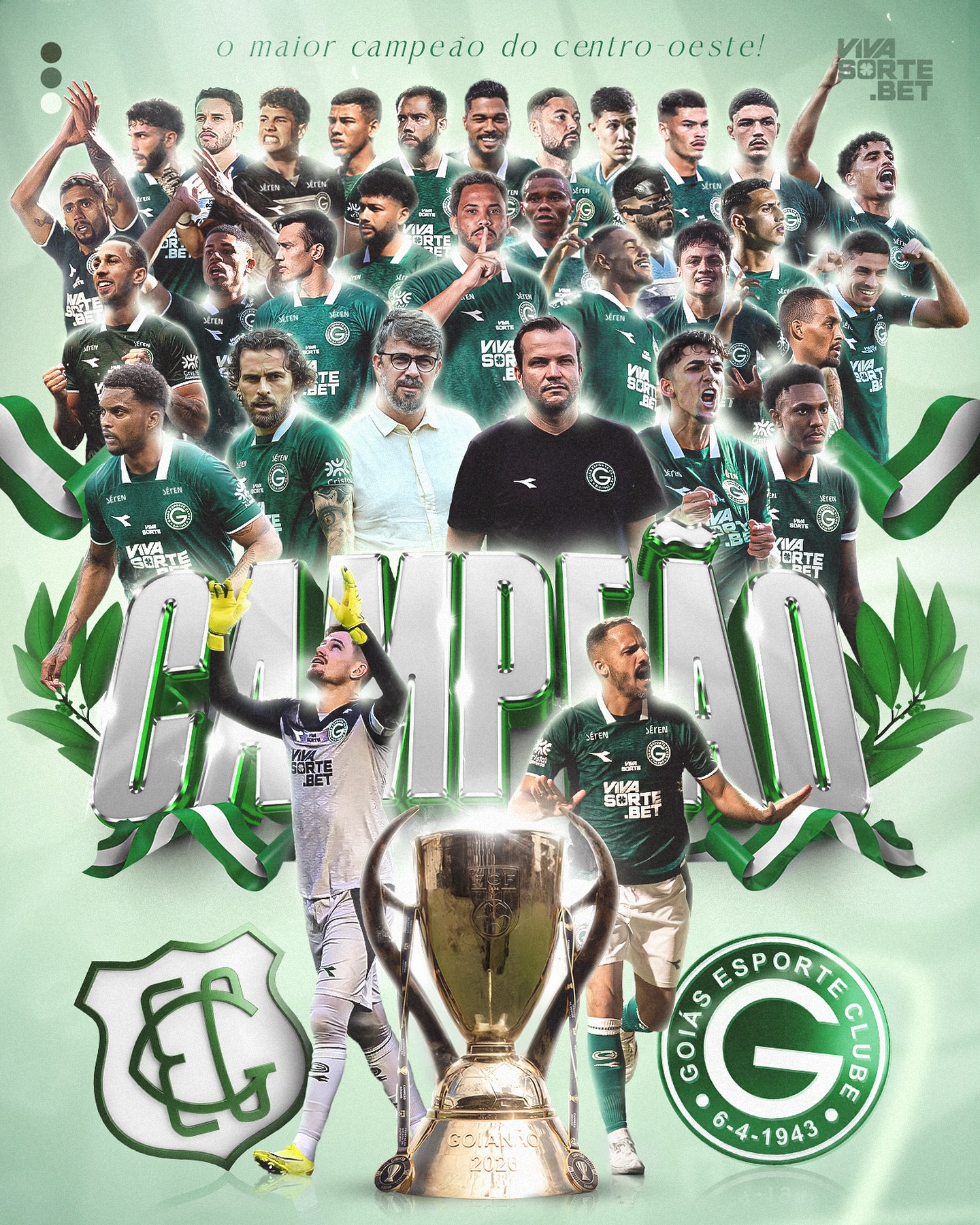 Imagem destacada do post: Após jejum de 8 anos, Goiás empata com Atlético e é o campeão goiano de 2026