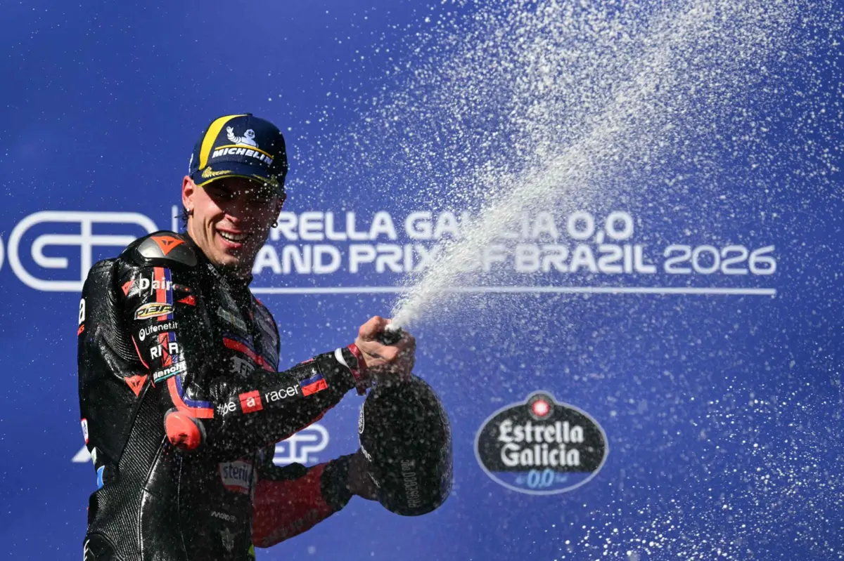 Imagem destacada do post: Italiano Marco Bezzecchi é o grande campeão do MotoGP Brasil em Goiânia