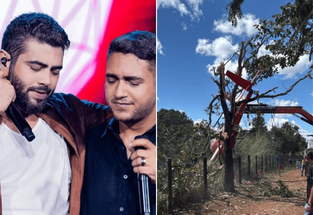 Imagem destacada do post: Helicóptero de Henrique e Juliano cai no Tocantins e dupla tranquiliza fãs [vídeo]