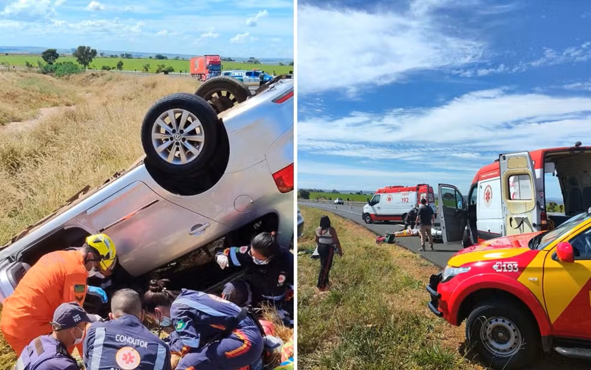 Motorista morre e a esposa fica ferida em acidente na GO-139, entre Caldas Novas e Piracanjuba