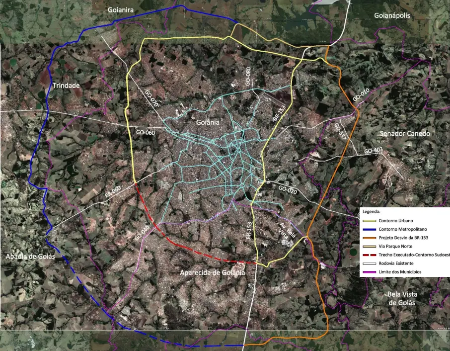 Começa licitação do Anel Viário de Goiânia que promete tirar trânsito da BR-153 1 anel viario goiania 2