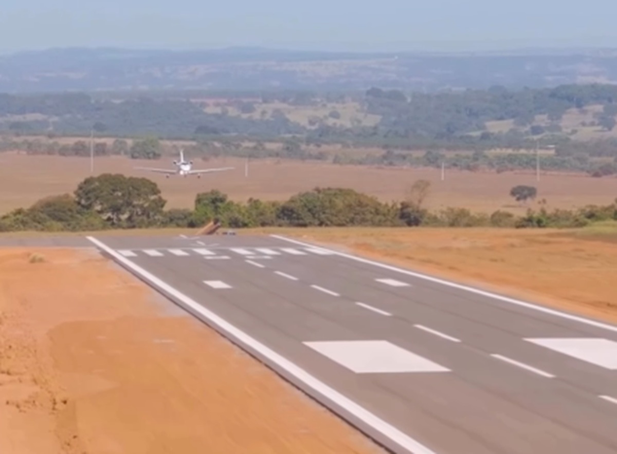 Drone mostra novo pouso no Aeroparque de Bela Vista de Goiás, na GO-020 [vídeo]
