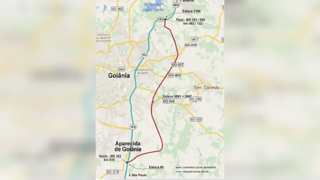 Começa licitação do Anel Viário de Goiânia que promete tirar trânsito da BR-153 2 dnit 020