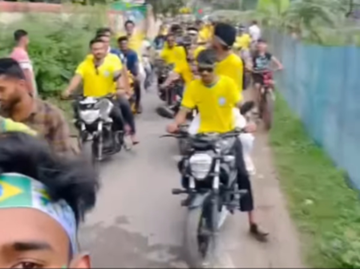 Indianos fazem motociata pelo Brasil e homenagem à Neymar; veja