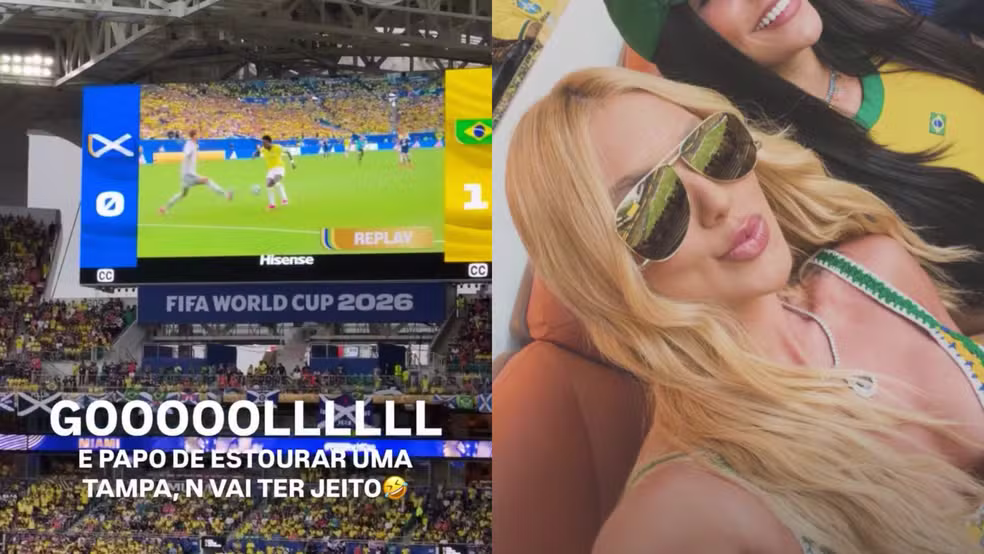 Presente no Estádio, Virgínia comemora gols de Vini Jr. no jogo do Brasil e Escócia
