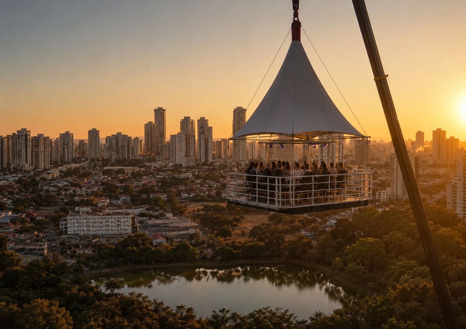 Goiânia terá bar suspenso a 40m de altura com vista para o Parque Vaca Brava