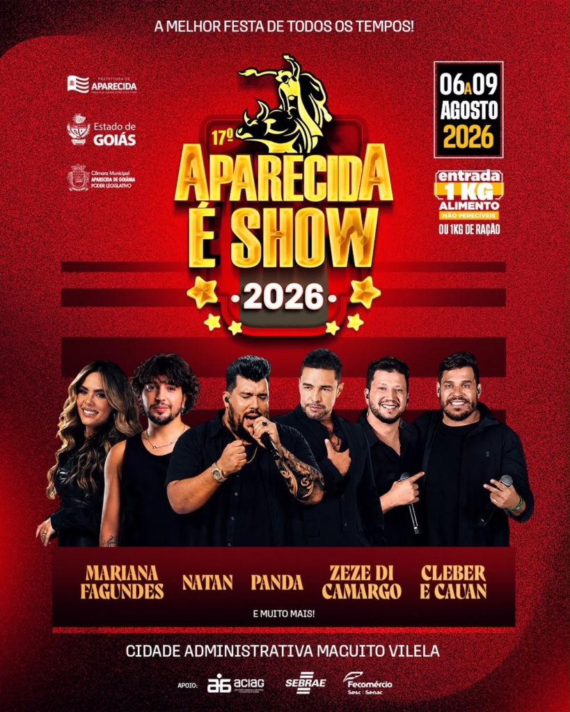 Panda e Zezé di Camargo são atrações do Aparecida é Show; veja a programação 1 apaeshow