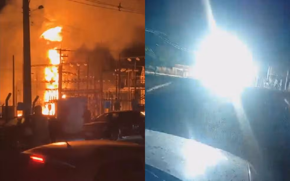 Incêndio em subestação de Ipameri assusta moradores e causa ‘apagão’; veja vídeo