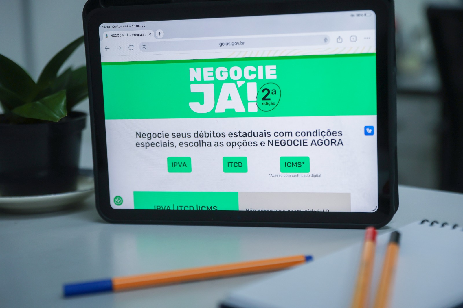 Governo de Goiás prorroga Negocie Já II até 3 de novembro; como aderir