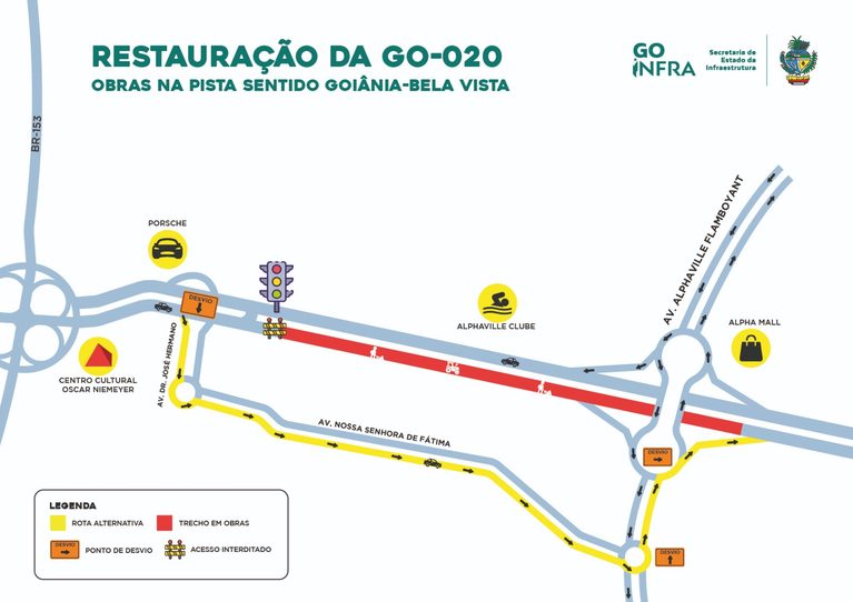 GO-020 terá desvio no sentido Bela Vista a partir desta terça (22); veja mapa 1 Mapa da restauracao da GO 020 767x542 1