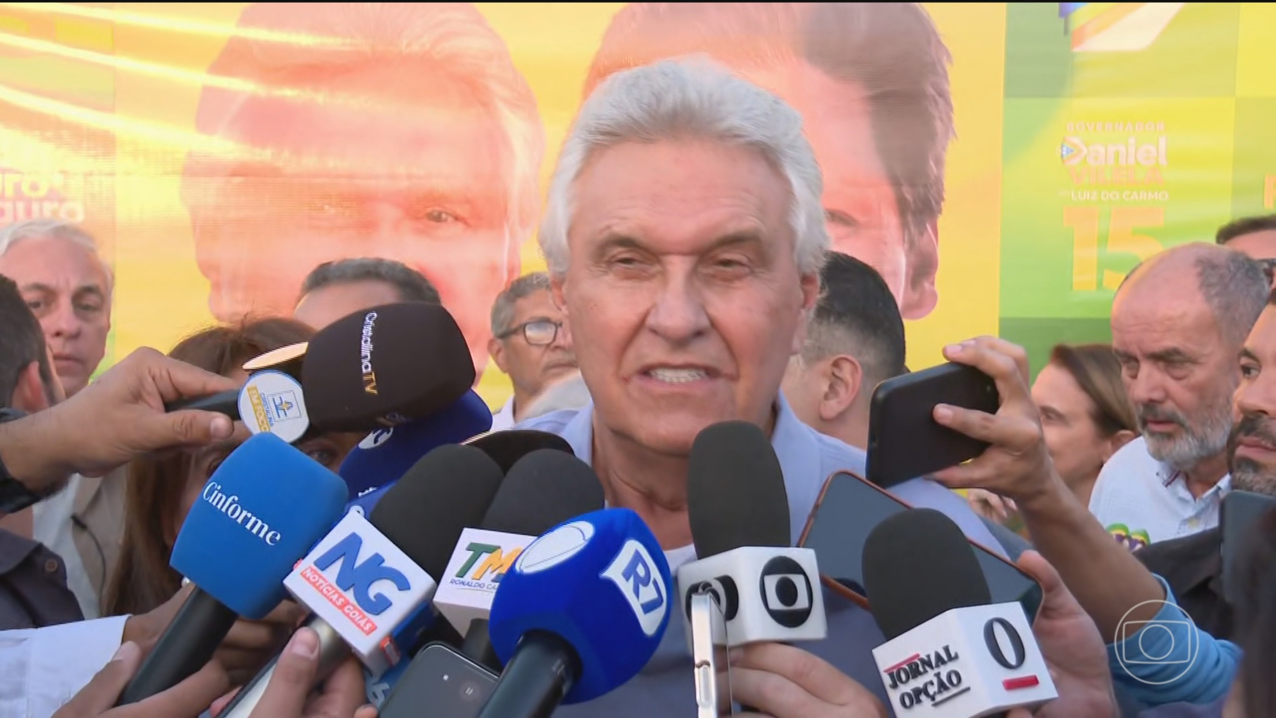 Caiado participa de comício em Aparecida e fala sobre polarização no Brasil [vídeo]