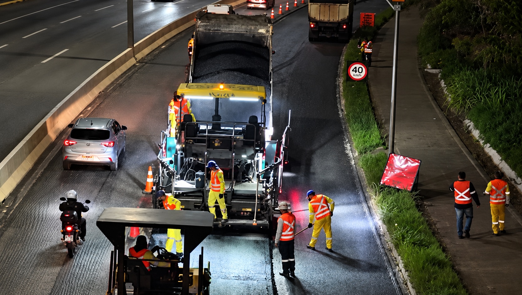 Veja como estão as obras de restauração da GO-020; equipes trabalham à noite